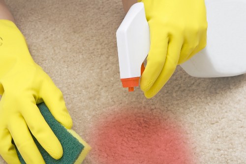 Professional hard floor cleaning in a Kennington property entrance