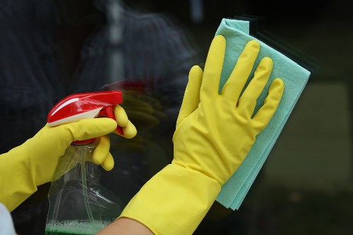 Professional gutter cleaning for a Kennington home with access equipment in use