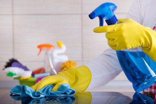 Local cleaners in Kennington performing thorough cleaning in a workspace
