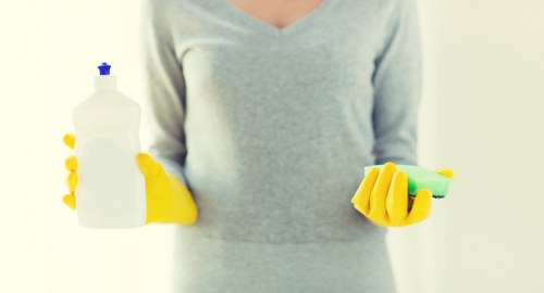 Cleaning team working in a residential property interior