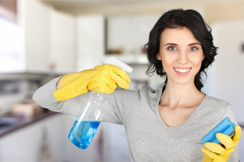 Cleaners Kennington maintaining shared property areas with care
