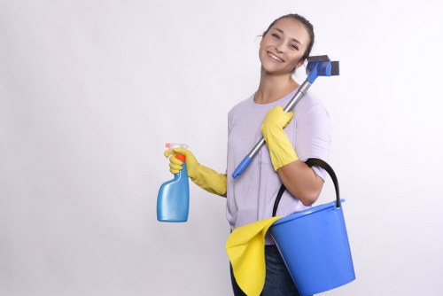 Commercial cleaners in Kennington working in an office space