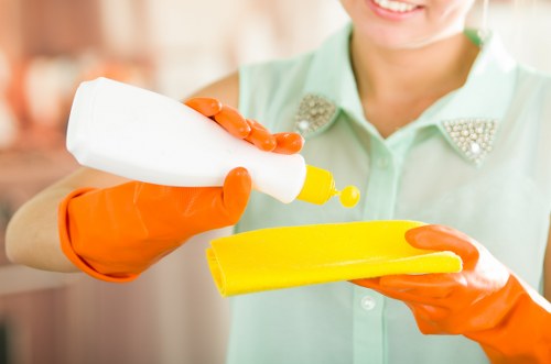Carpet cleaning preparation and equipment for a Kennington service visit