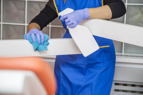 Team member completing a safety check before cleaning